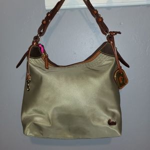 Dooney and Bourke green nylon hobo